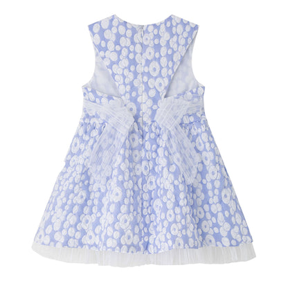 vestido azul con tul niña ceremonia 3-10 años