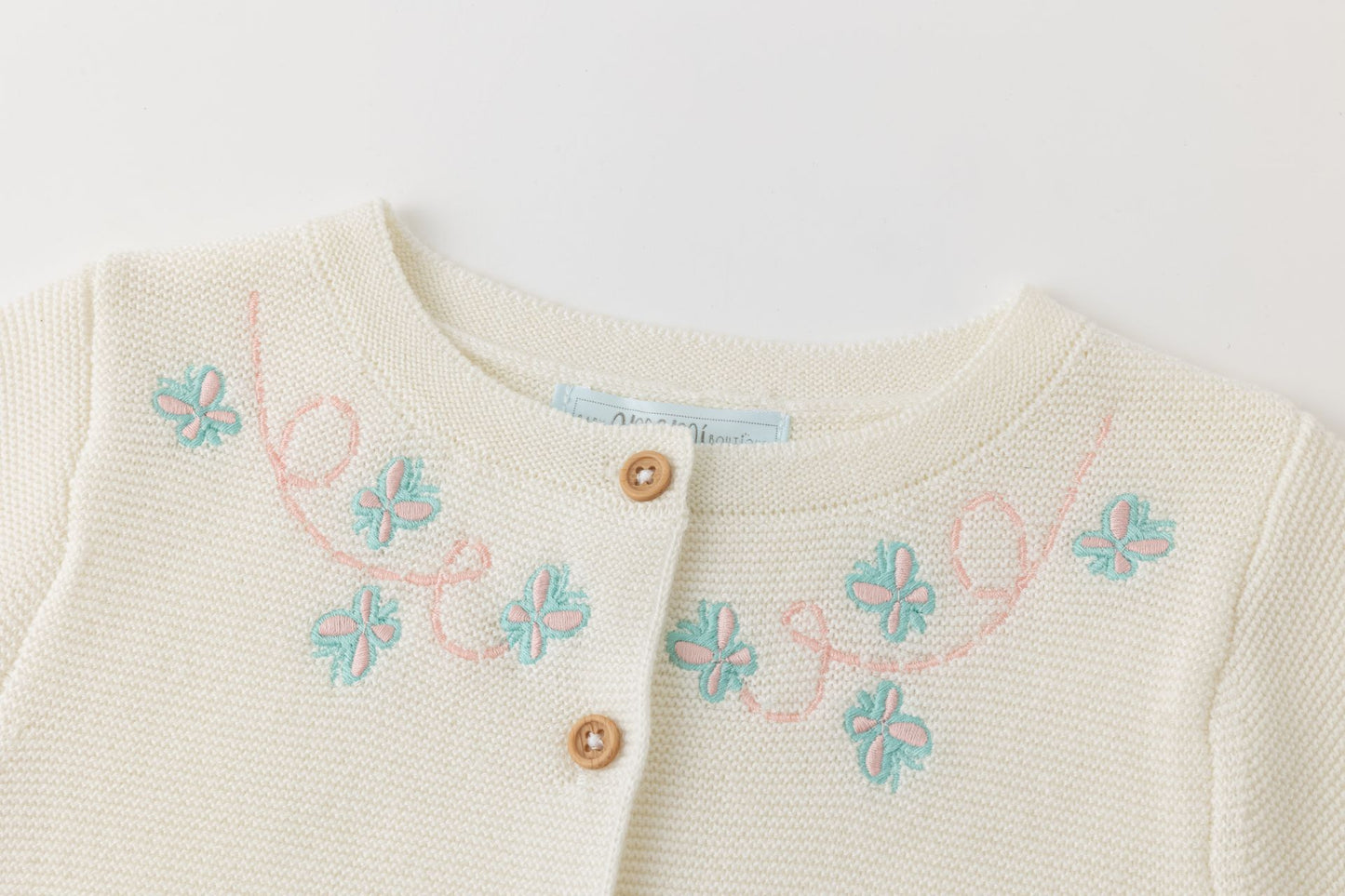 Chaqueta punto bebé niña color crudo 🤍- BGV84594
