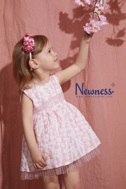 Jesusito rosa con tull ceremonia niña bebe 6-24 meses