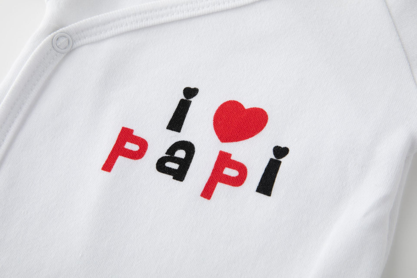 Pack 2 Bodies Cruzados Recién Nacido “I Love Papá & Mamá” 0-3 meses