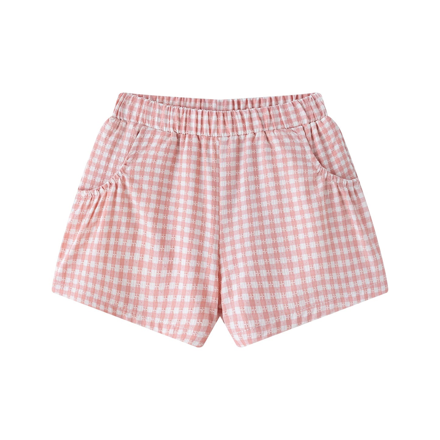 Short tejido con cintura elástica, estampado cuadros bebe 6-24 meses