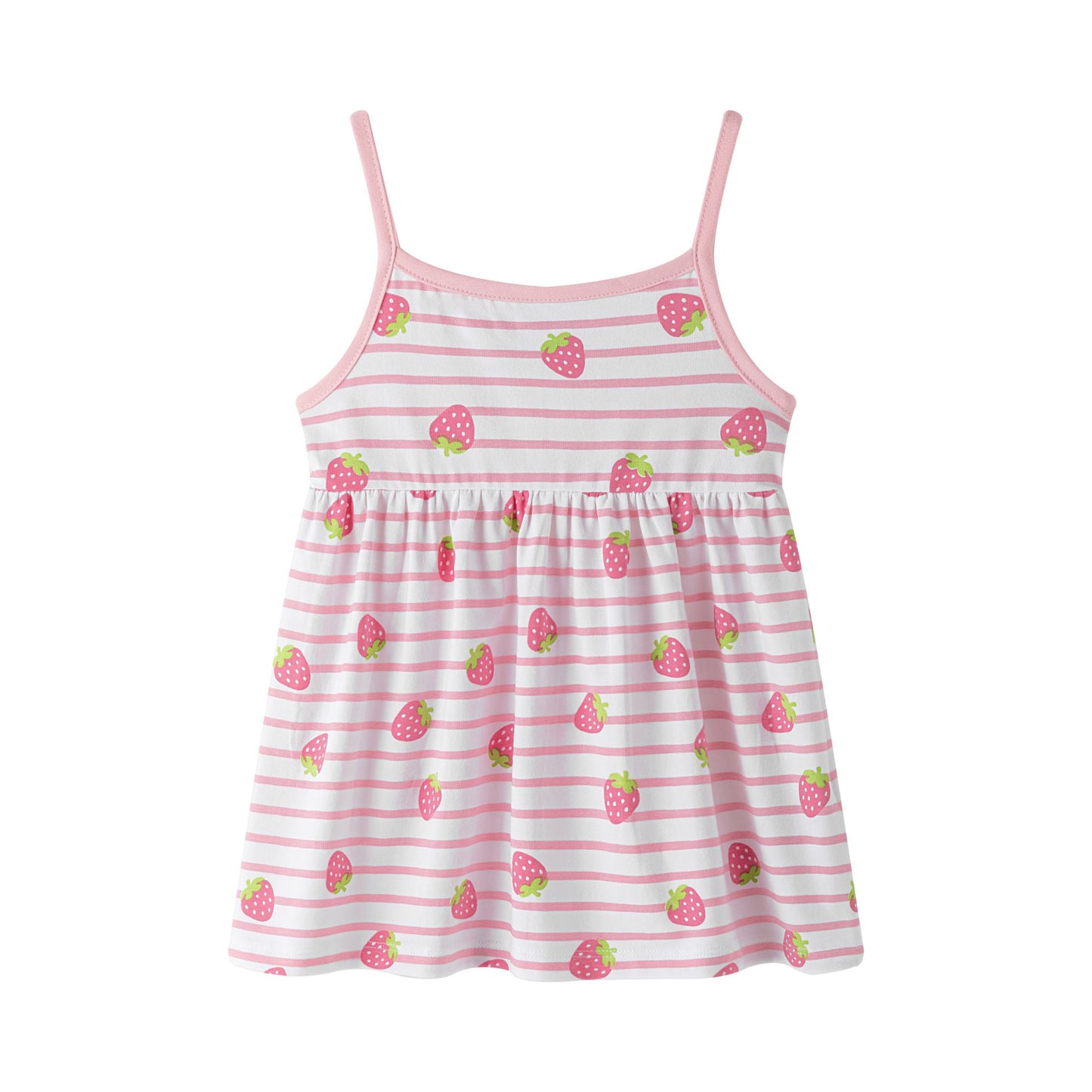 Vestido bebe de tirantes con estampado de fresas 6-24 meses
