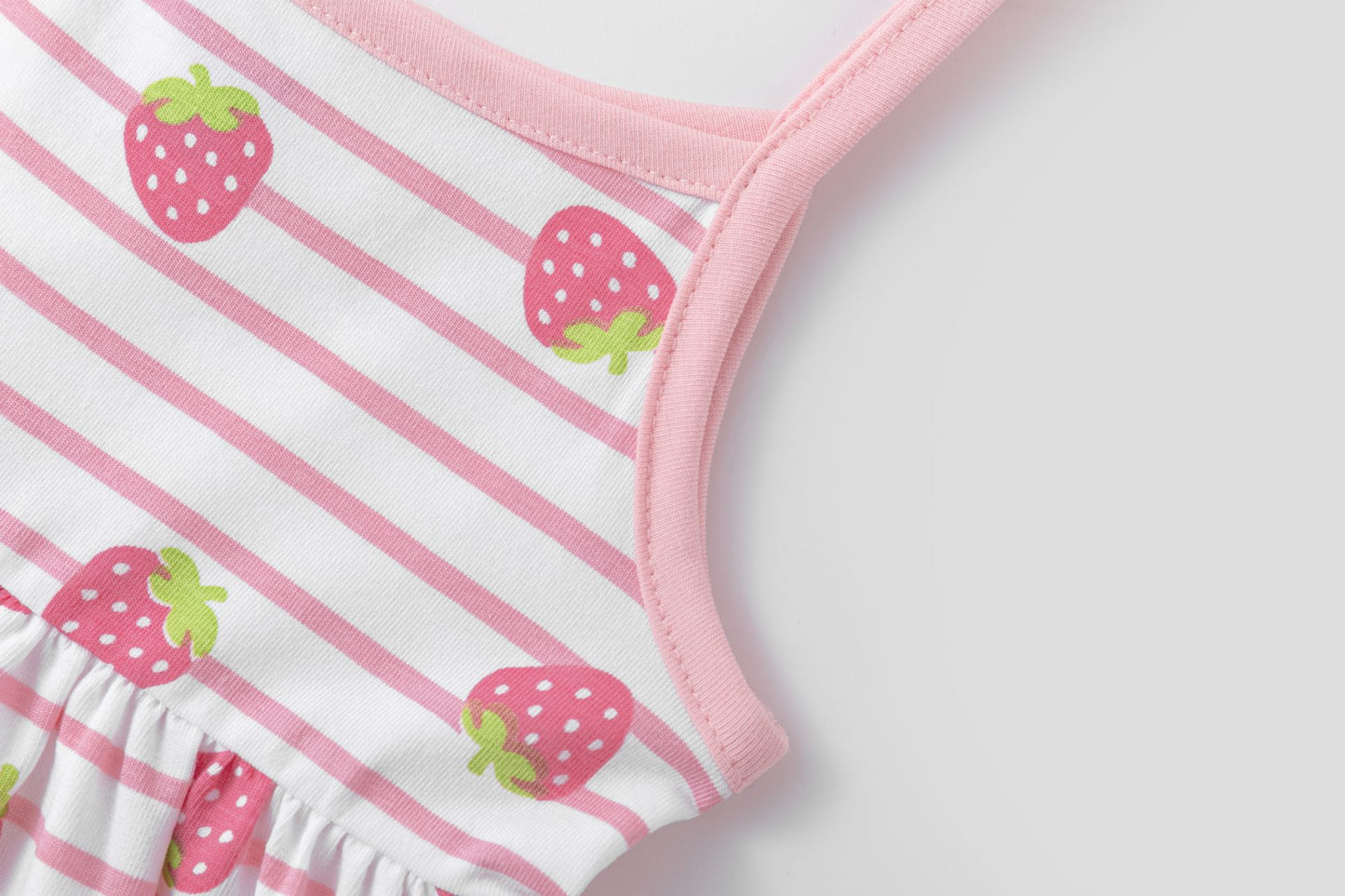 Vestido bebe de tirantes con estampado de fresas 6-24 meses