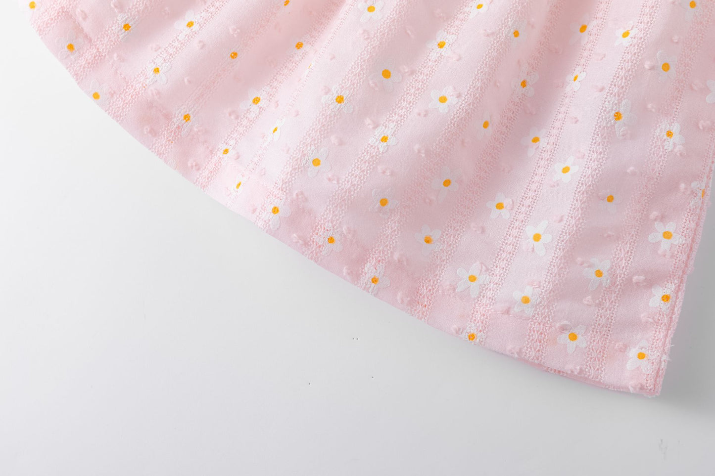 Falda de tejido estampado margaritas con cintura elástica