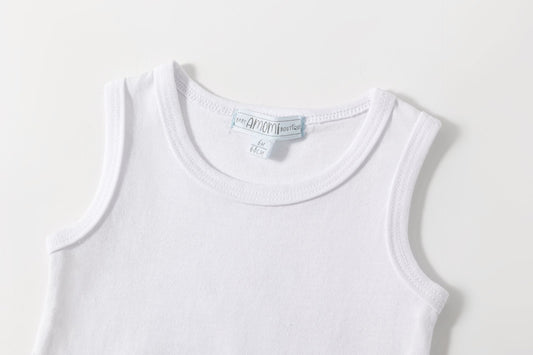 Bodies tiranta ancha bebe 100% algodón pack dos unidades blancos 6-24 meses