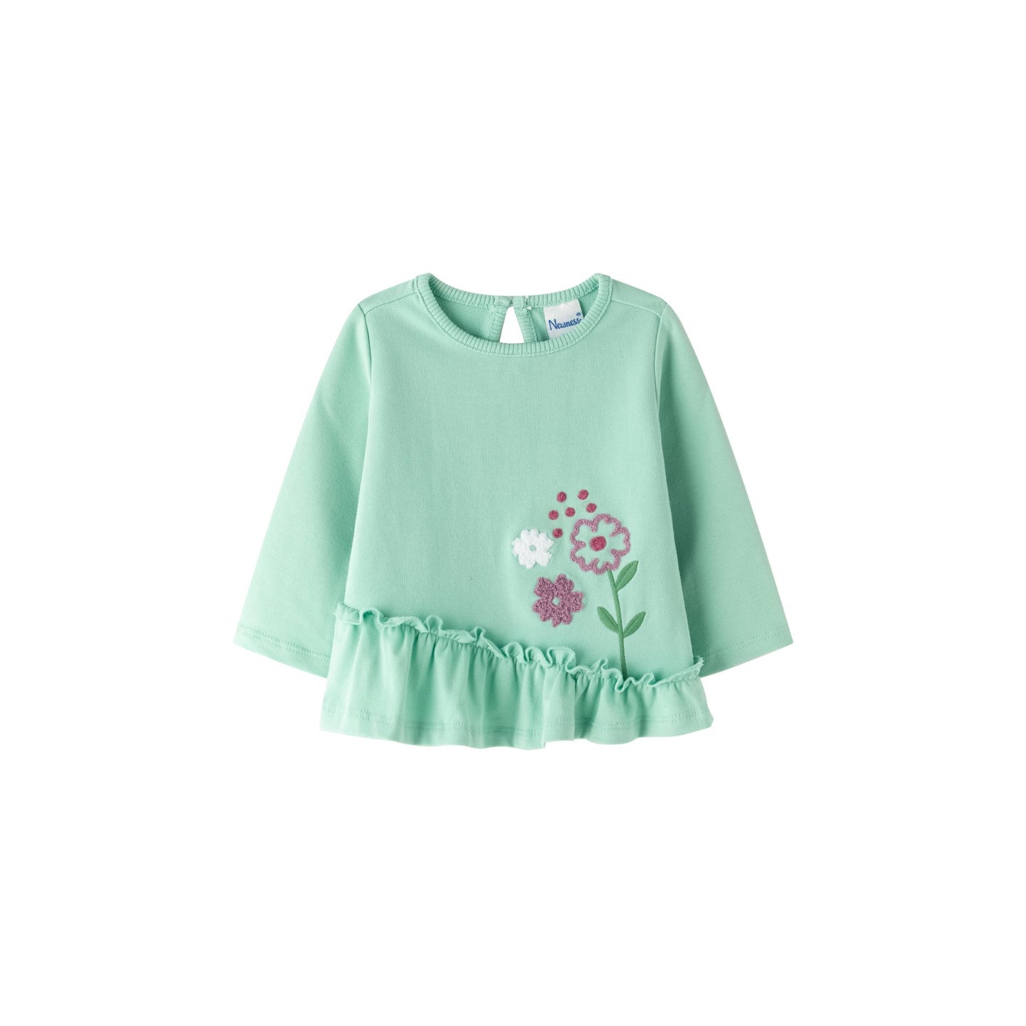 👶🌸 Conjunto bebé niña sudadera + jegging flores | Verde 6-24M - BGI65507