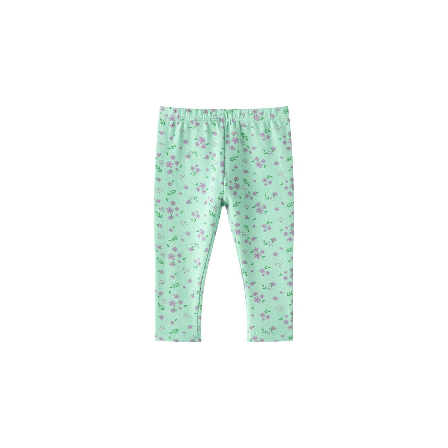 👶🌸 Conjunto bebé niña sudadera + jegging flores | Verde 6-24M - BGI65507