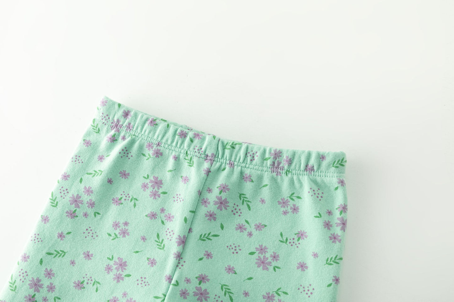 👶🌸 Conjunto bebé niña sudadera + jegging flores | Verde 6-24M - BGI65507