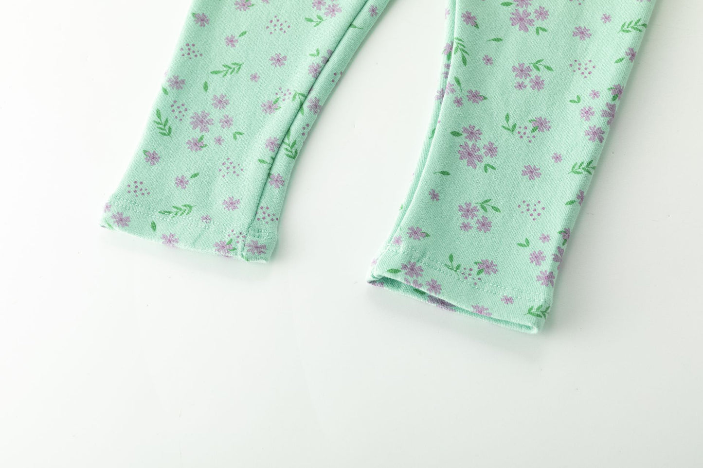 👶🌸 Conjunto bebé niña sudadera + jegging flores | Verde 6-24M - BGI65507