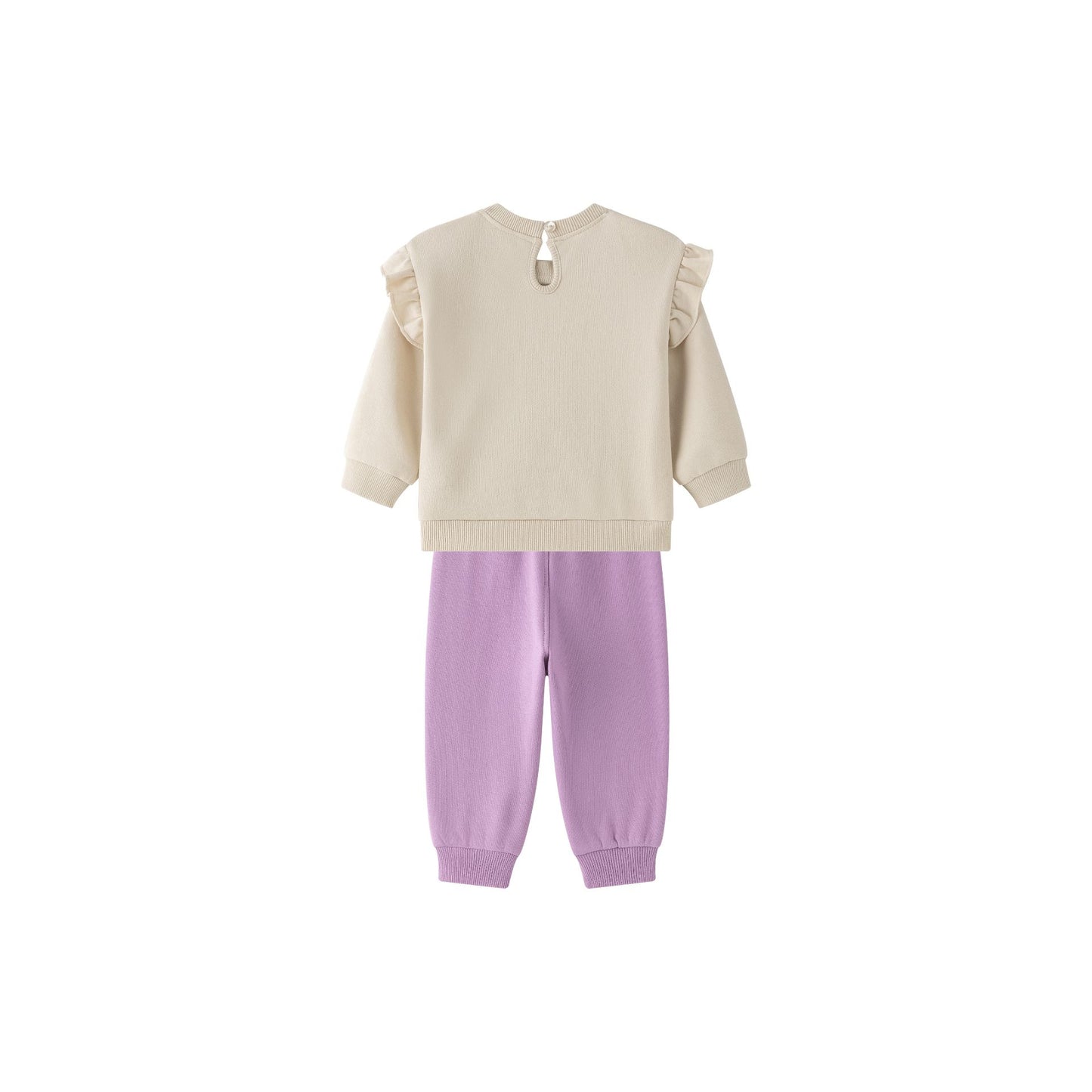 Conjunto jogging bebé niña flores en relieve 🌸💜- BGI65508