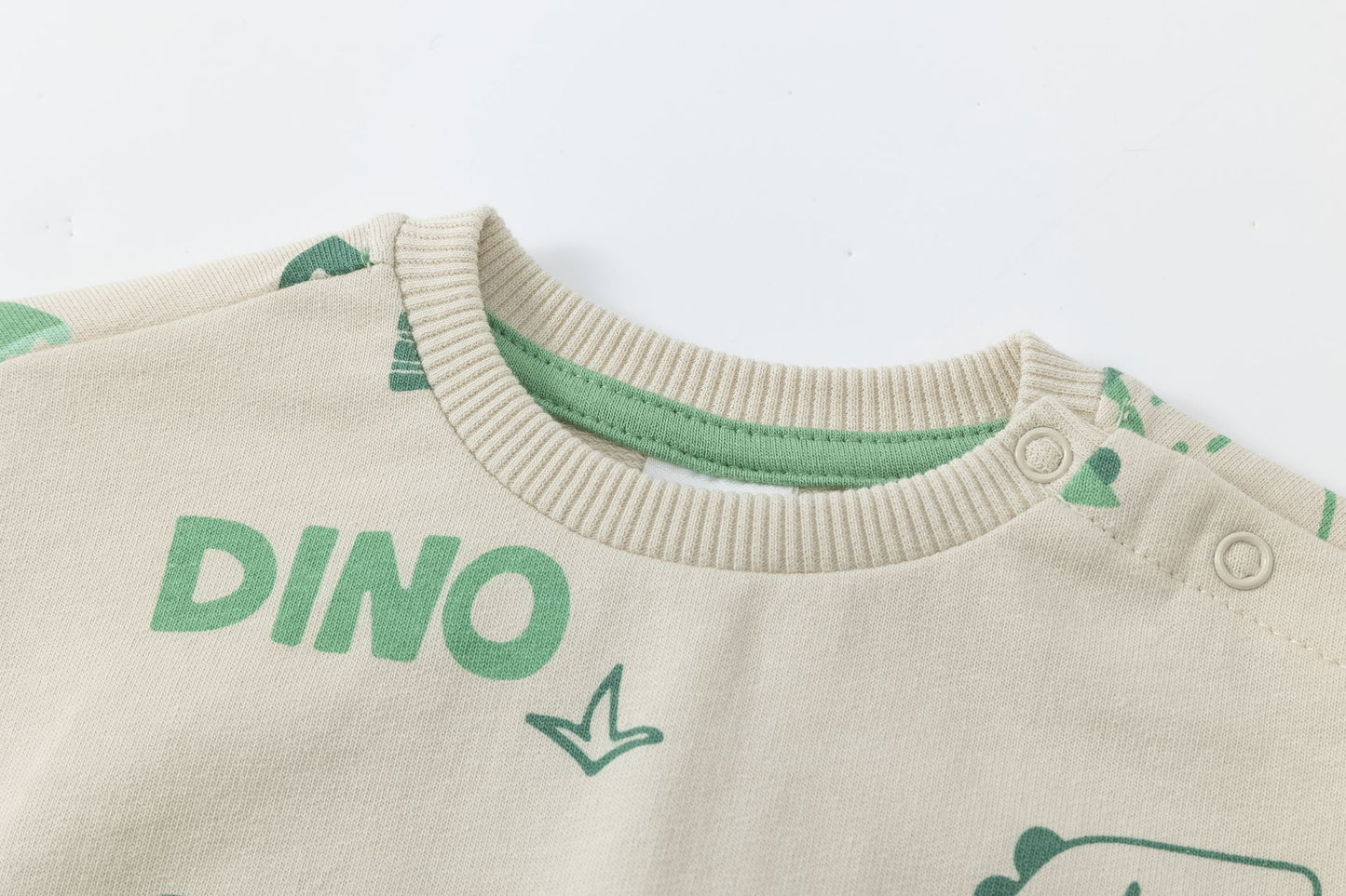 Sudadera Bebé Niño Beige con Estampado Dinosaurios 🦖 | 6-24M BBI65001