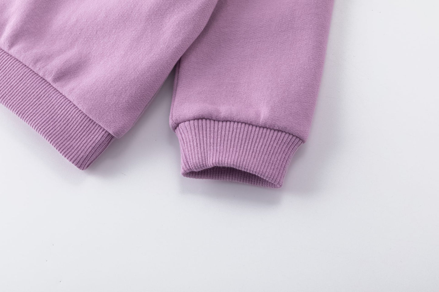 👶💜 Sudadera bebé niña afelpada con volante y flores bordadas | Morado 6-24M - BGI65511