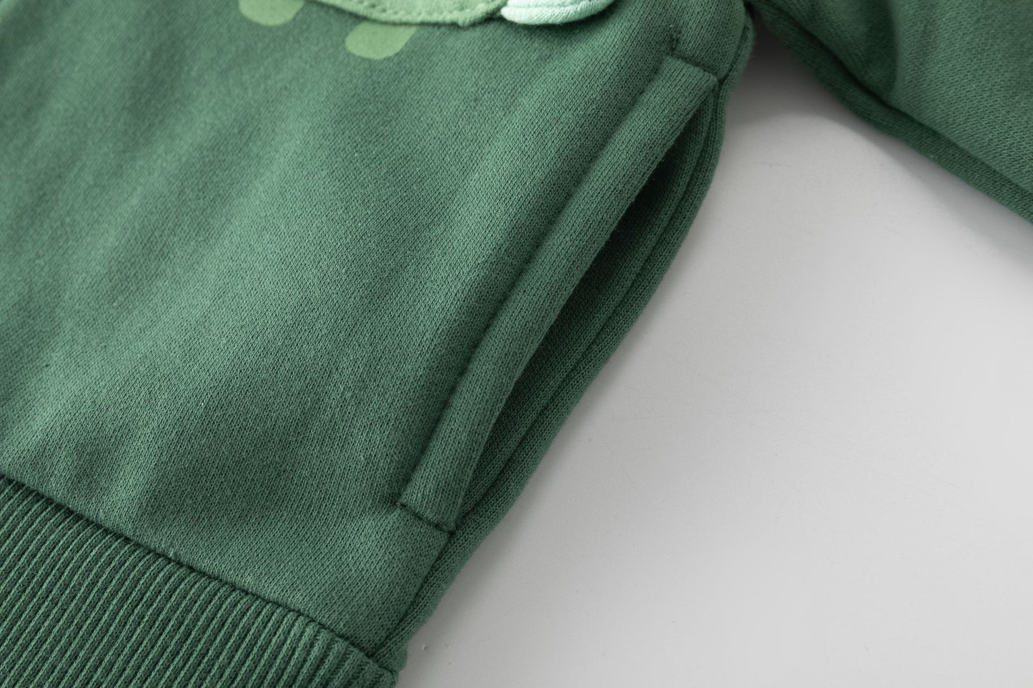 🦖🧥 Chaqueta con capucha bebé niño perchada | Verde | 6-24M - BBI65004