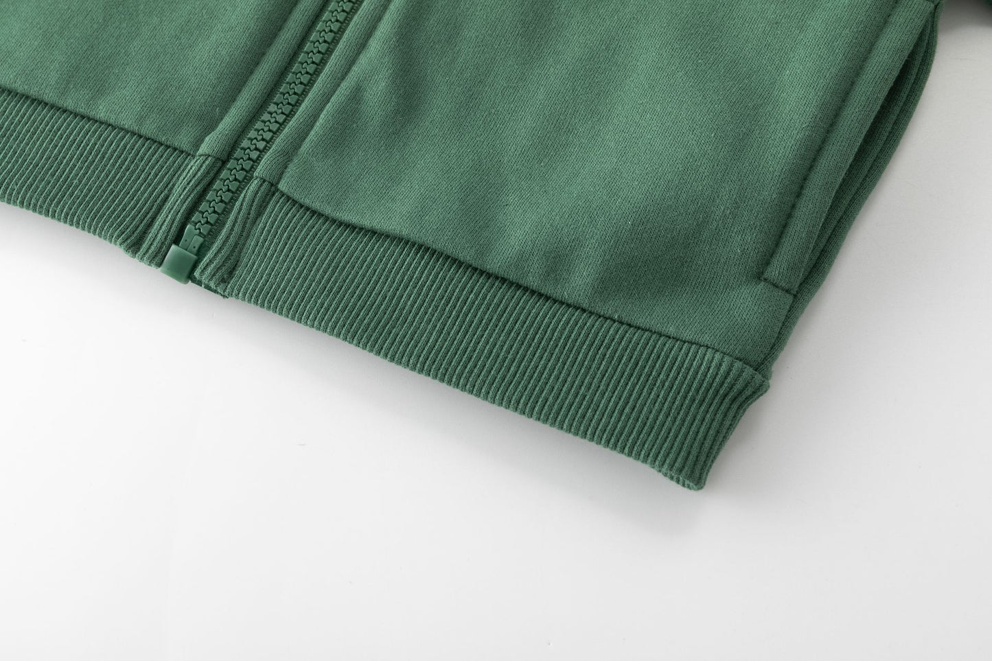 🦖🧥 Chaqueta con capucha bebé niño perchada | Verde | 6-24M - BBI65004