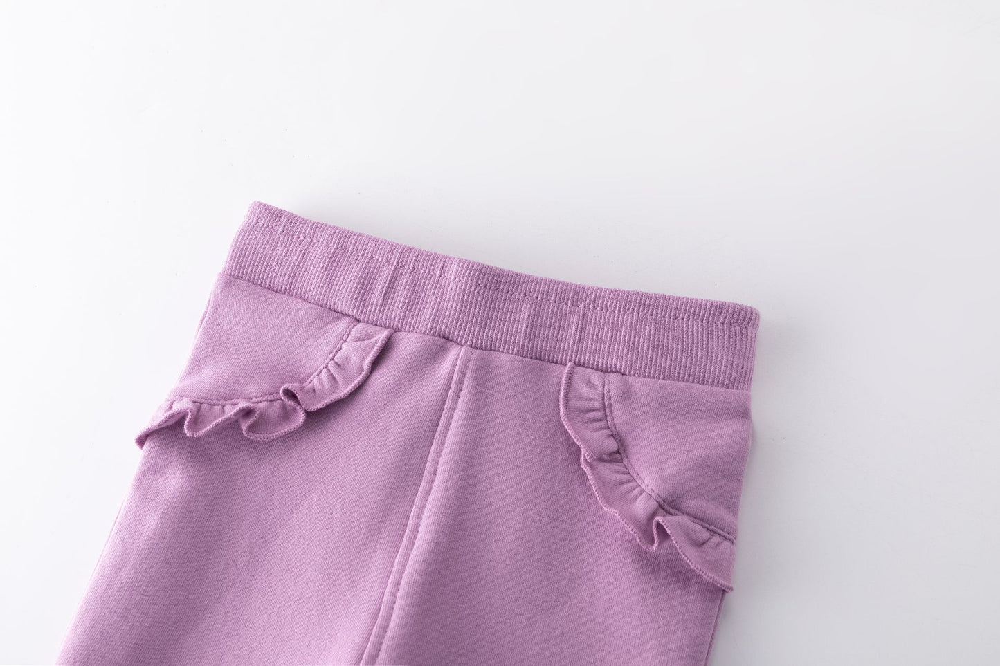 👶💜 Jegging bebé niña con flores bordadas y volantes | Morado 6-24M - BGI65512