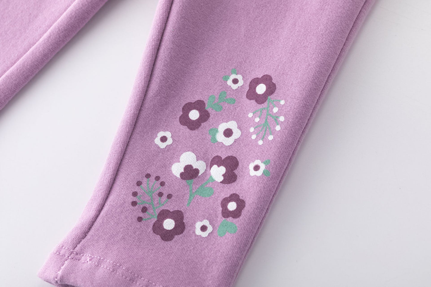 👶💜 Jegging bebé niña con flores bordadas y volantes | Morado 6-24M - BGI65512