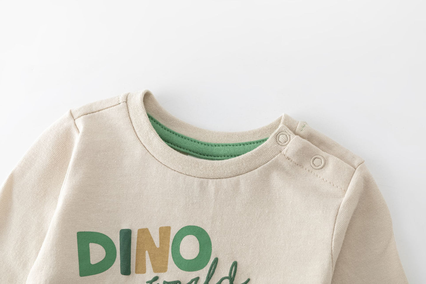 👶🦖 Camiseta bebé niño manga larga Dino | Color Camel 6-24M -BBI65006