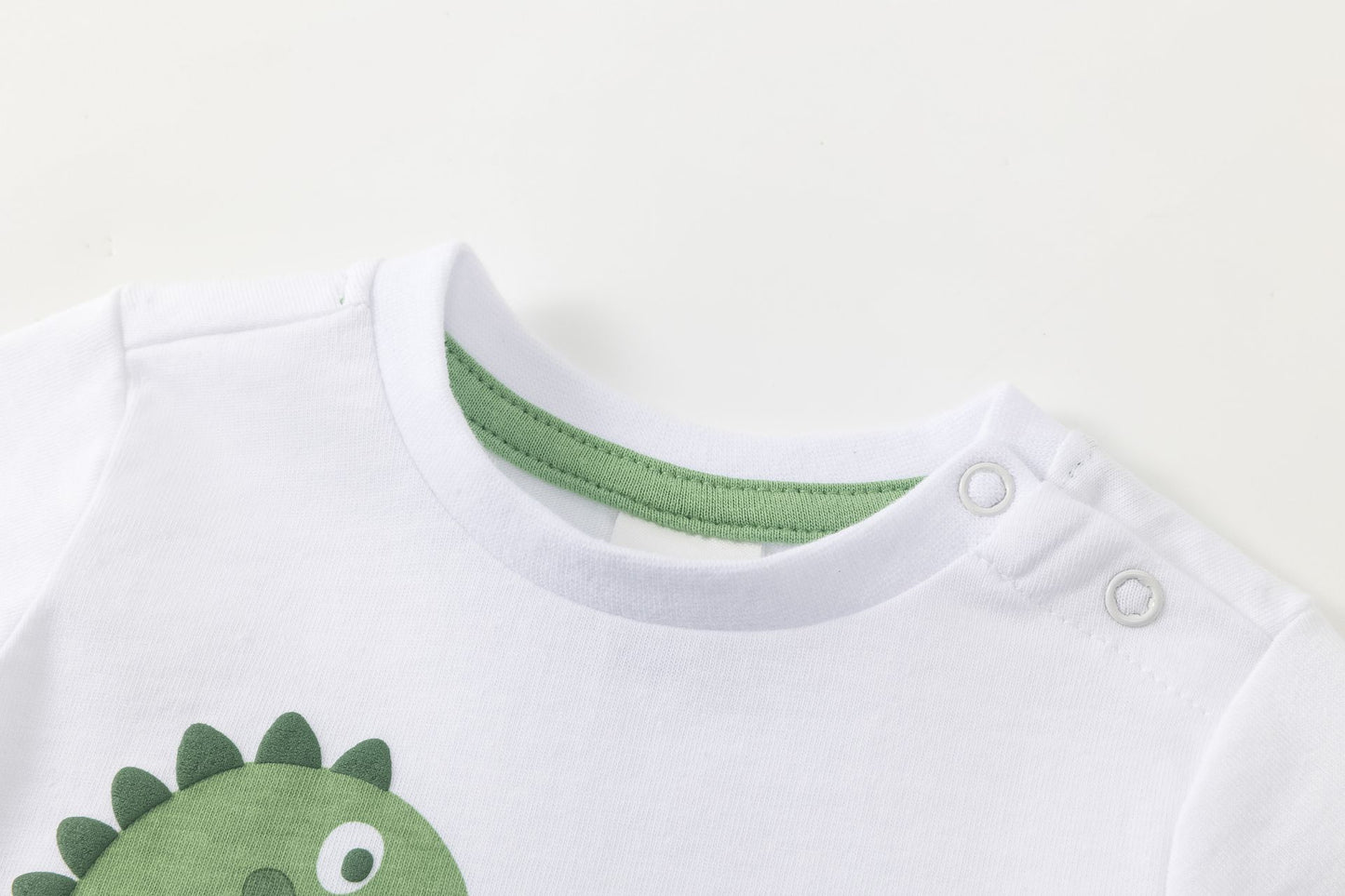 👶🦖 Camiseta bebé niño manga larga con dino | Blanco | 6-24M - BBI65008