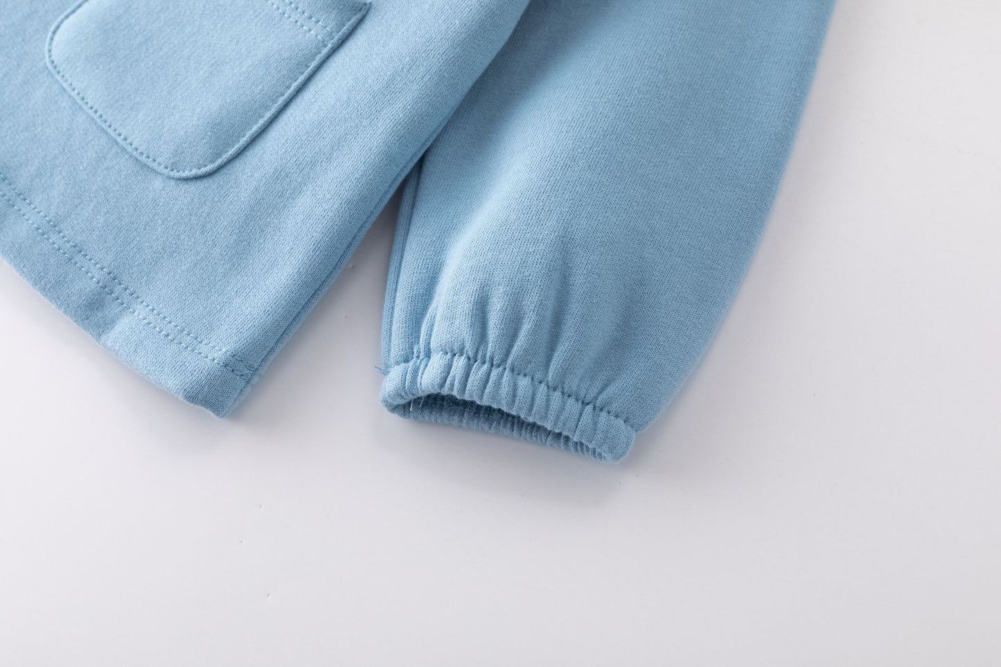 👶💙 Sudadera bebé niña con cuello de flores | Azul 6-24M - BGI65518