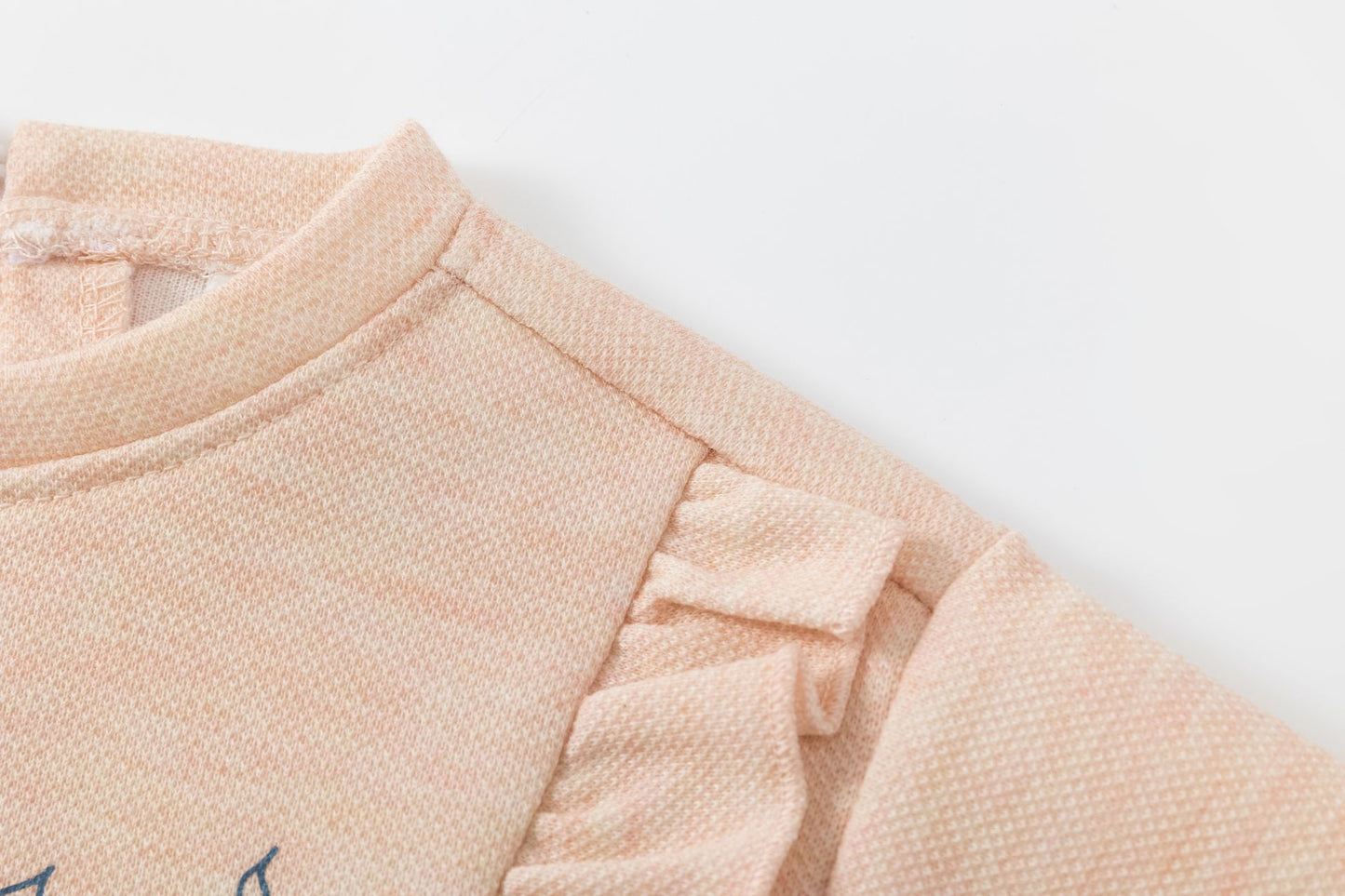 🌸 Sudadera bebé niña coral con volantes y flores | 6-24M - BGI65522