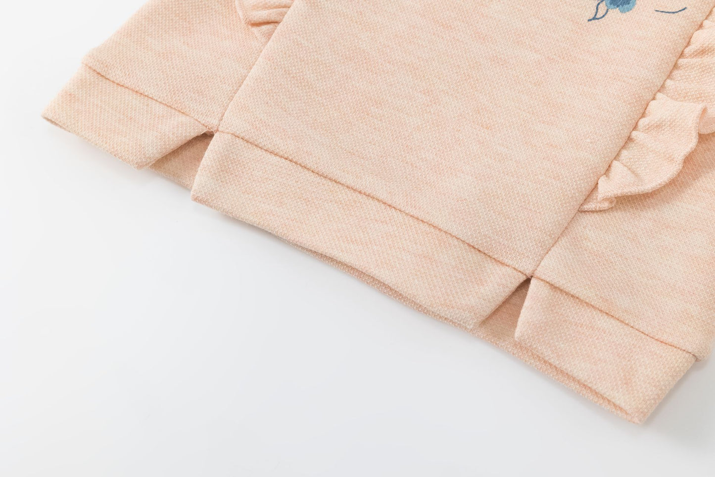 🌸 Sudadera bebé niña coral con volantes y flores | 6-24M - BGI65522