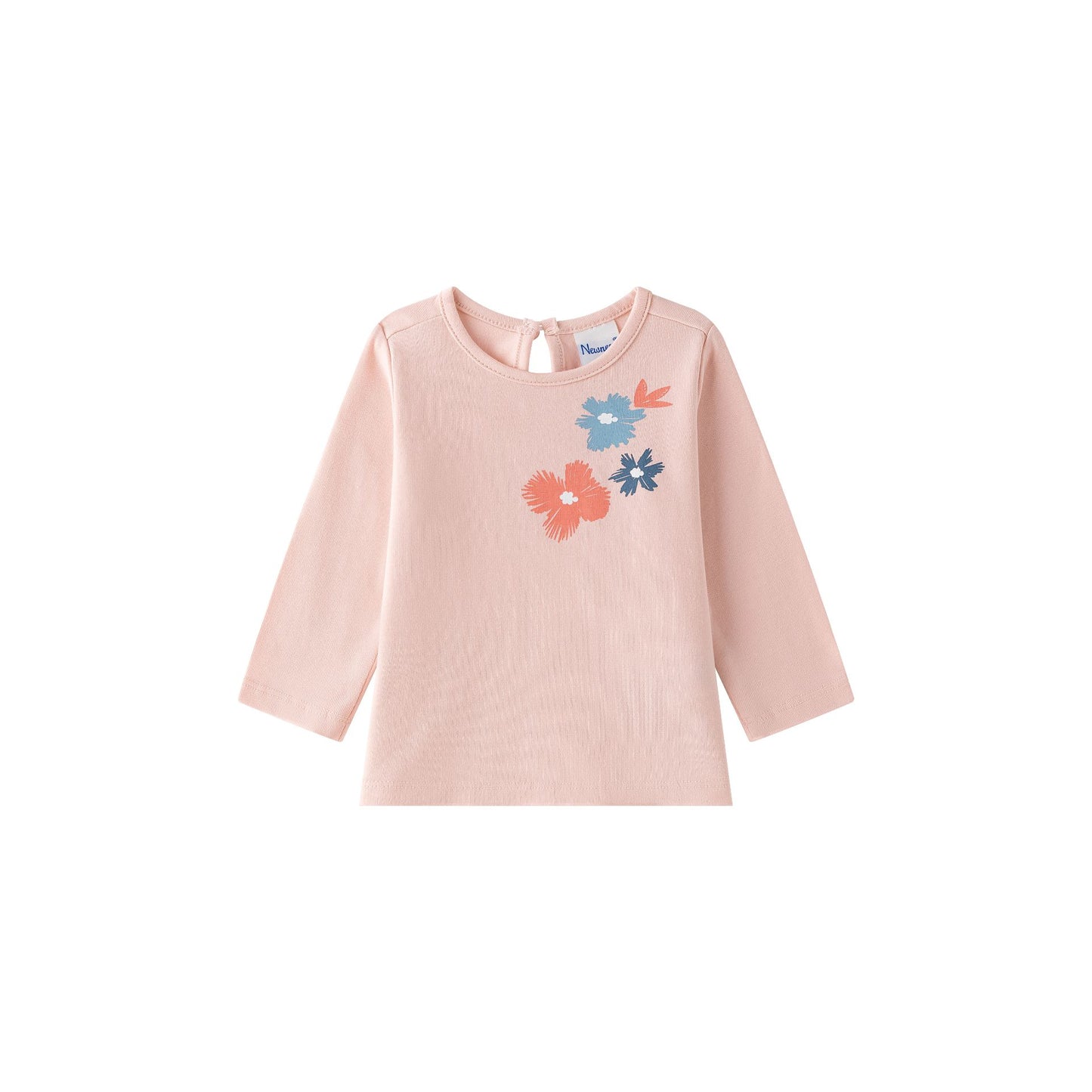 🌺 Camiseta bebé niña manga larga coral con flores | 6-24M - BGI65524