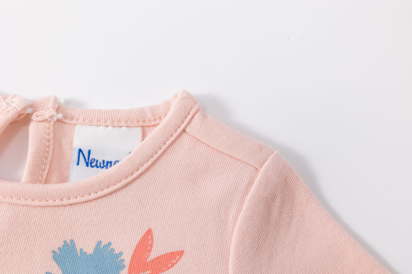 🌺 Camiseta bebé niña manga larga coral con flores | 6-24M - BGI65524