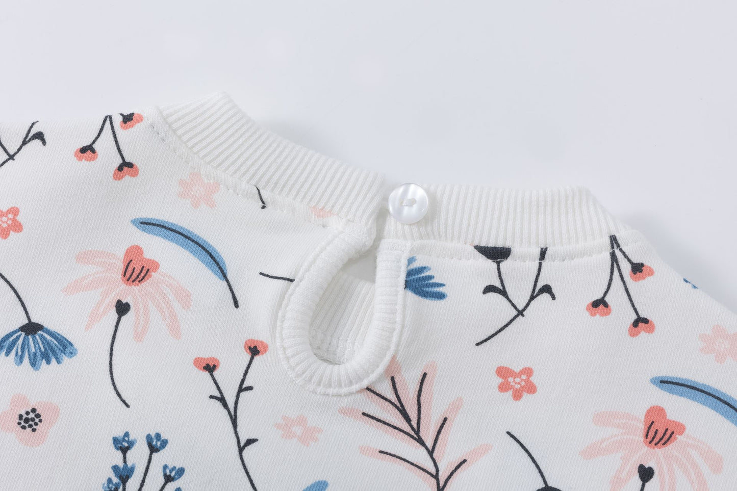 🌸 Sudadera bebé niña con mangas globo y volante floral | 6-24M- BGI65526