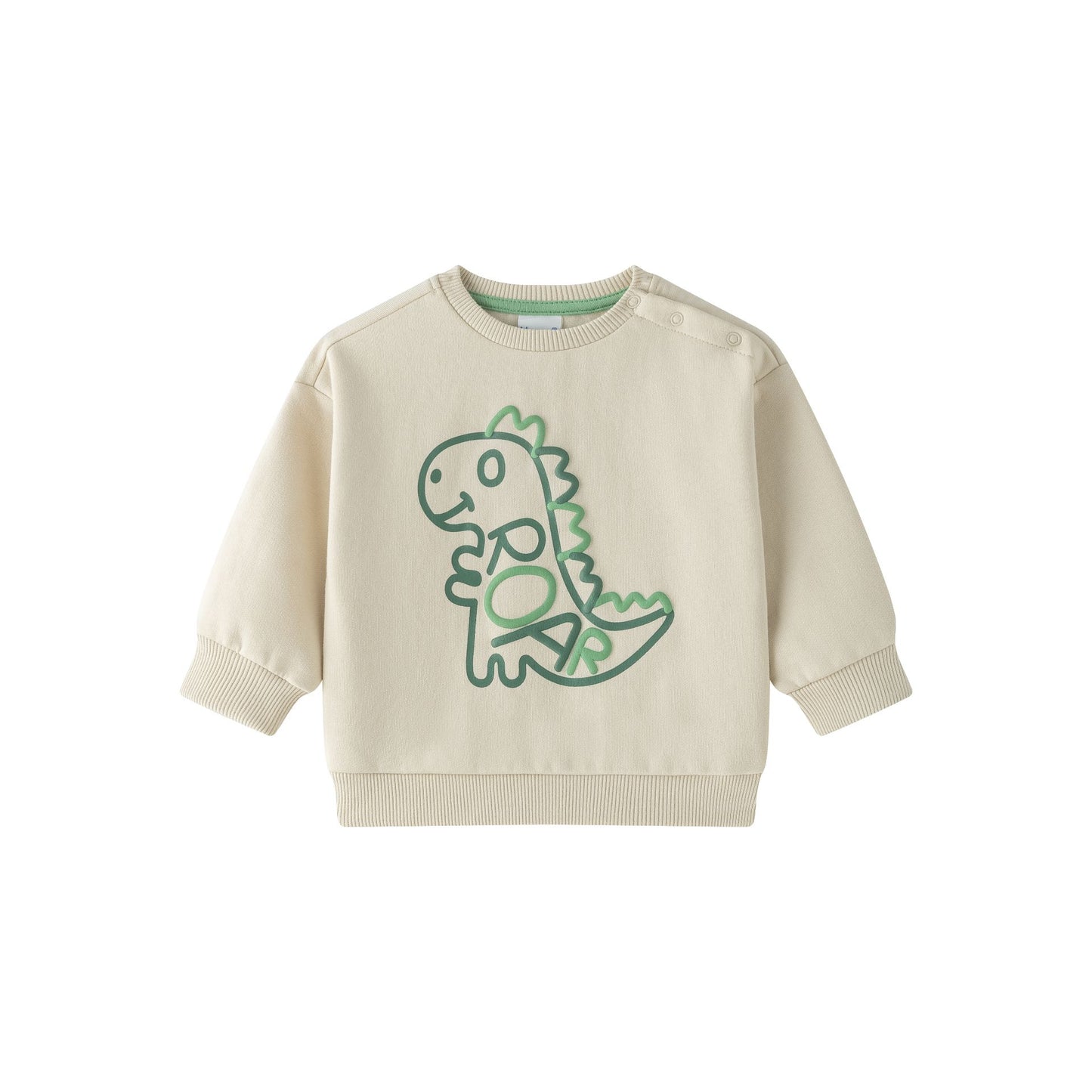 🦖👶 Conjunto bebé niño sudadera + pantalón dinos | Beige/Verde 6-24M -BBI65012