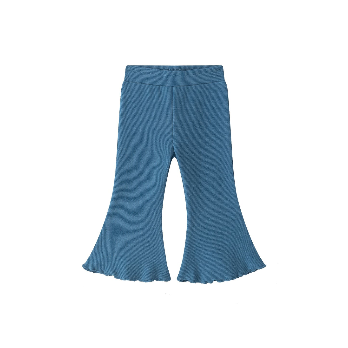 👖 Pantalón largo canalé azul bebé niño-niña con cintura elástica | 6-24M BGI65533