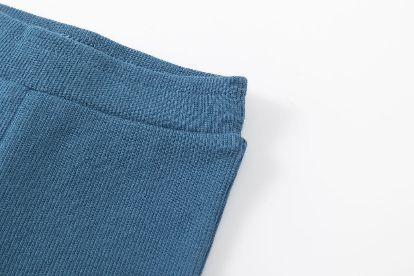 👖 Pantalón largo canalé azul bebé niño-niña con cintura elástica | 6-24M BGI65533