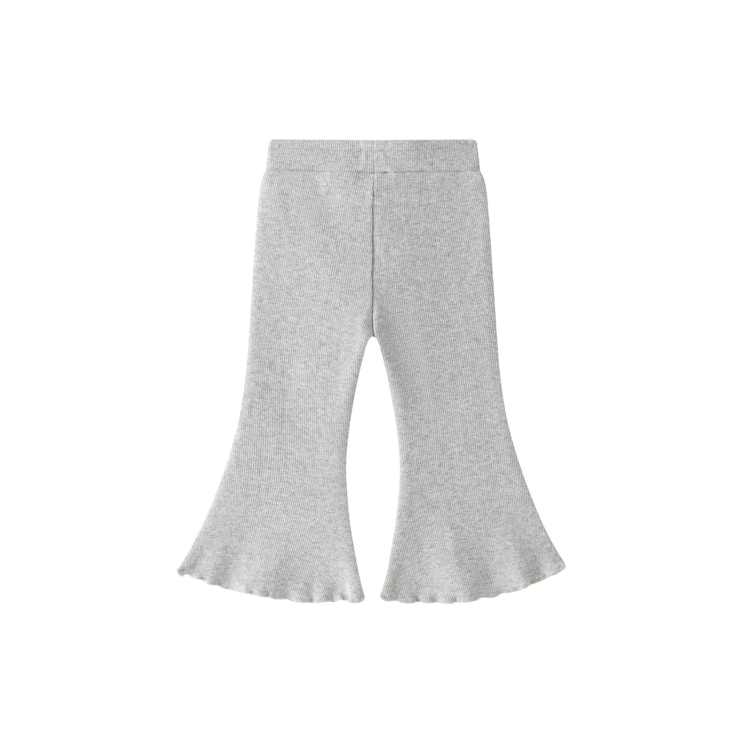 👶 Pantalón largo canalé gris bebé niño/niña con cintura elástica | 6-24M - BGI65534