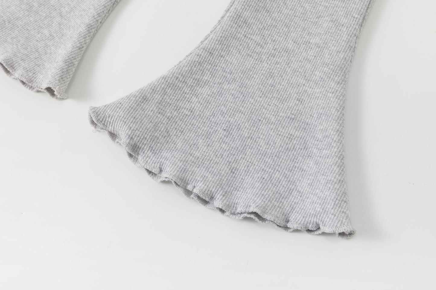 👶 Pantalón largo canalé gris bebé niño/niña con cintura elástica | 6-24M - BGI65534