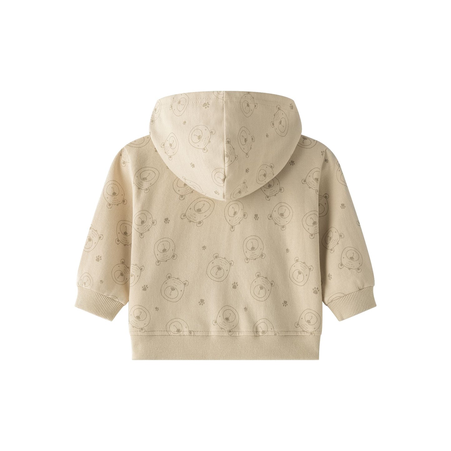 Chaqueta Bebé Niño con Capucha Camel y Bolsillos Osito (6-24M) 🐻🧡