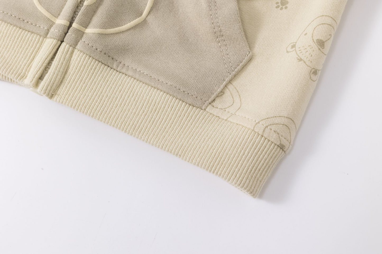 Chaqueta Bebé Niño con Capucha Camel y Bolsillos Osito (6-24M) 🐻🧡