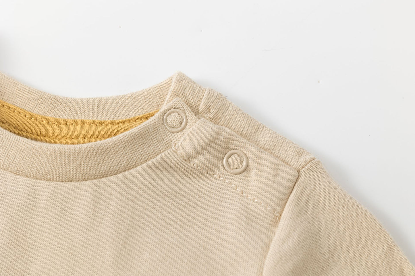 Camiseta Bebé Niño Manga Larga Beige con Animales (6-24M) 🐻🦊