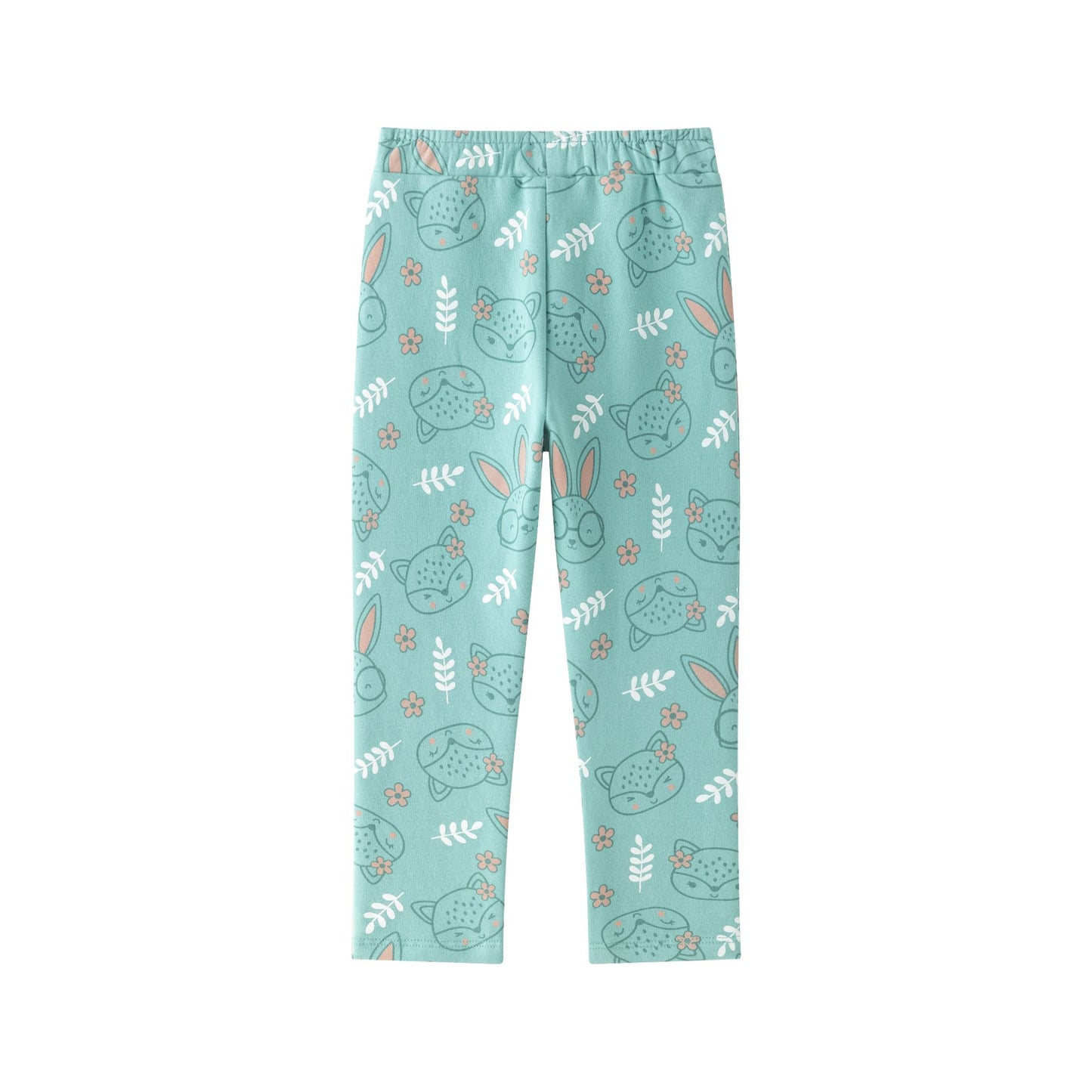 Jegging afelpado verde con estampado de conejitos niña 2-6 años 🐰💚