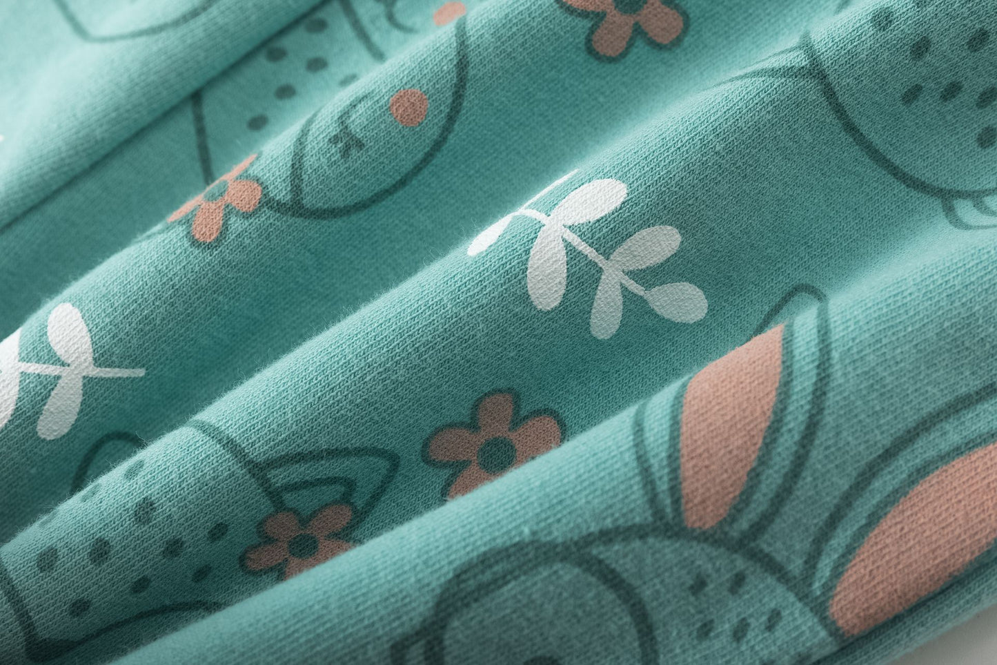 Jegging afelpado verde con estampado de conejitos niña 2-6 años 🐰💚