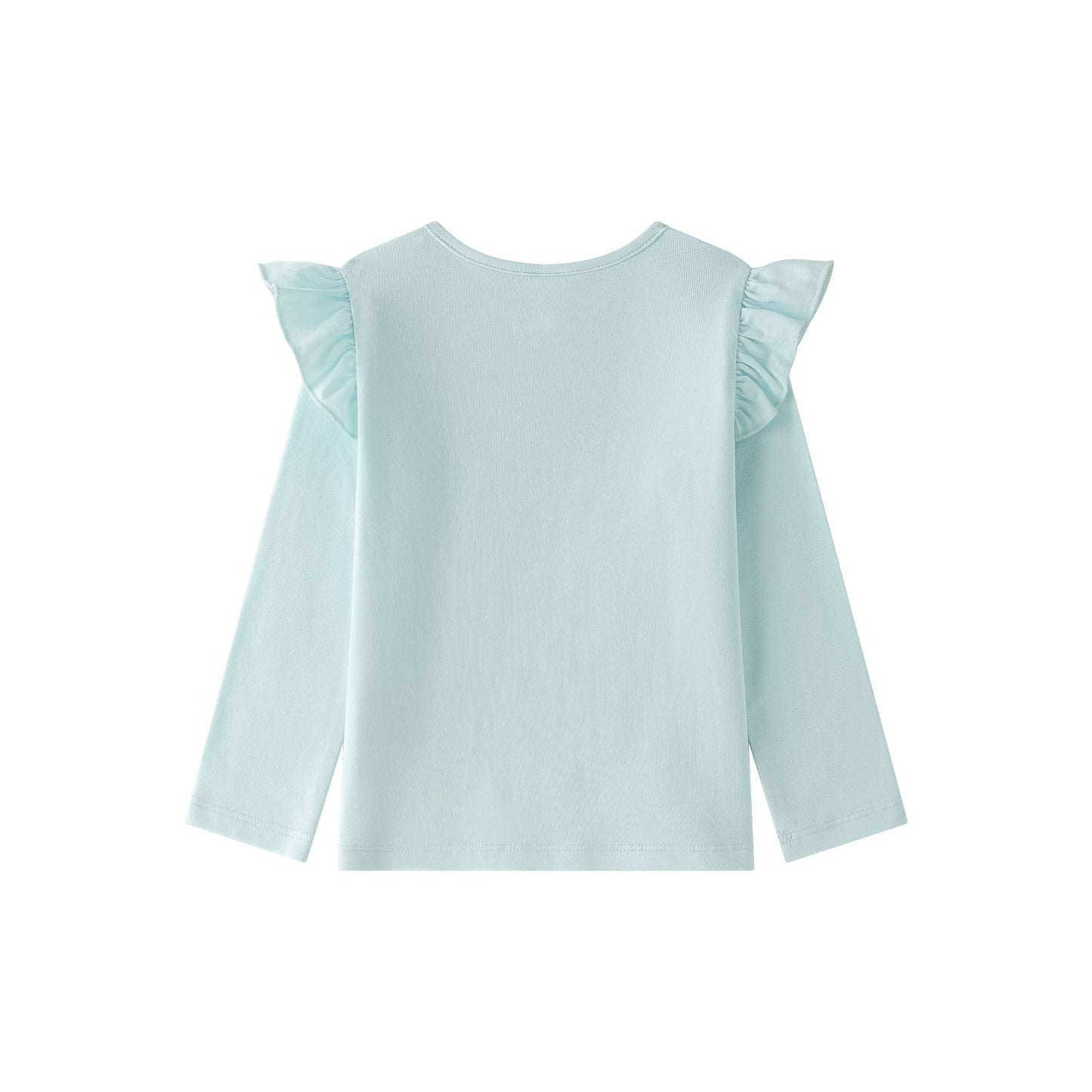 Camiseta verde con volantes y conejito niña 2-6 años 🐰✨