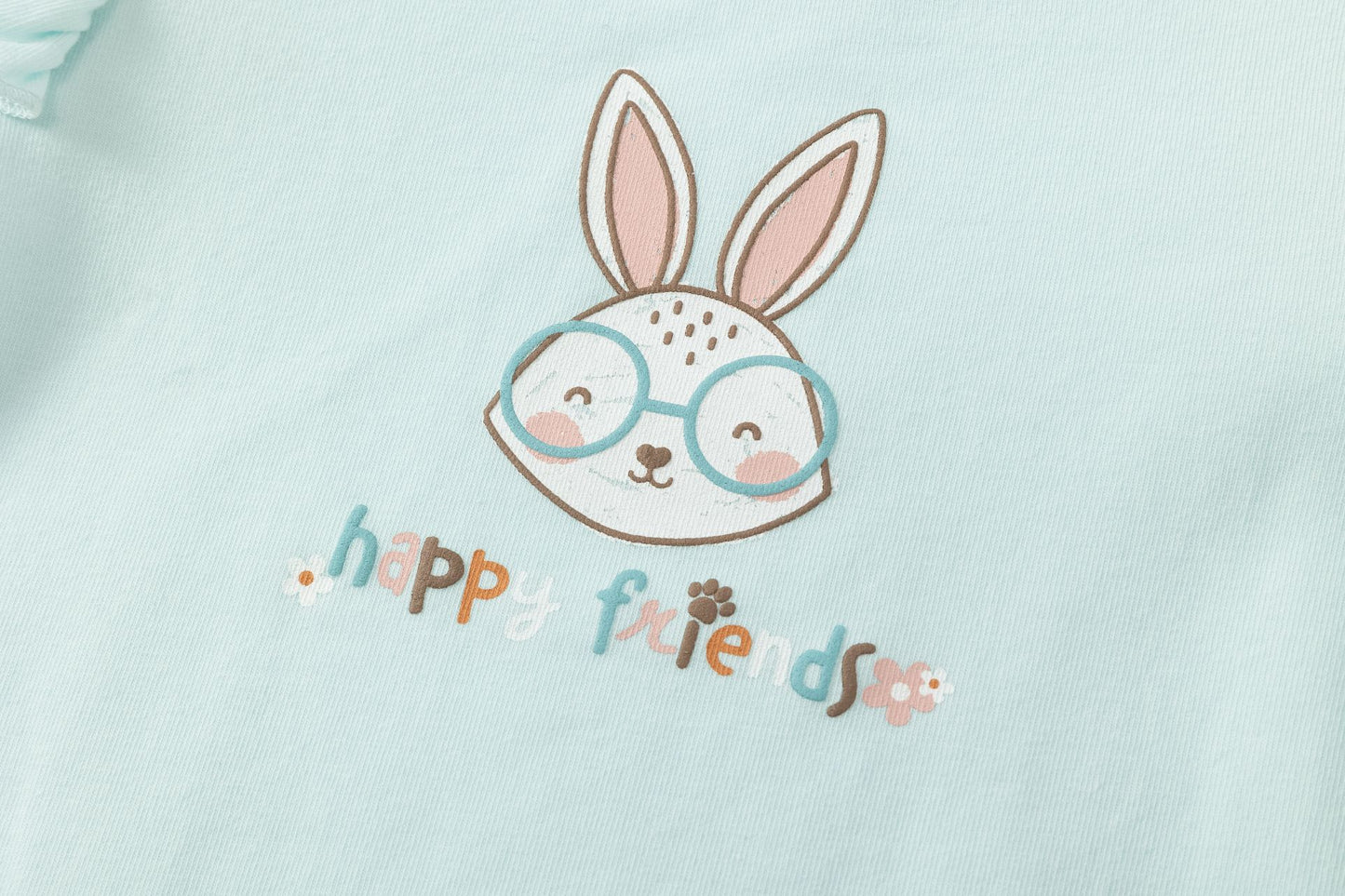 Camiseta verde con volantes y conejito niña 2-6 años 🐰✨