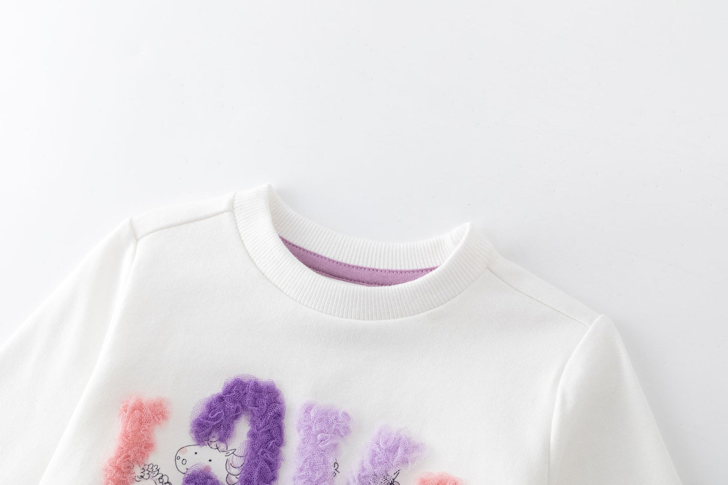 ✨ Sudadera afelpada niña unicornios crudo | 2-6 años