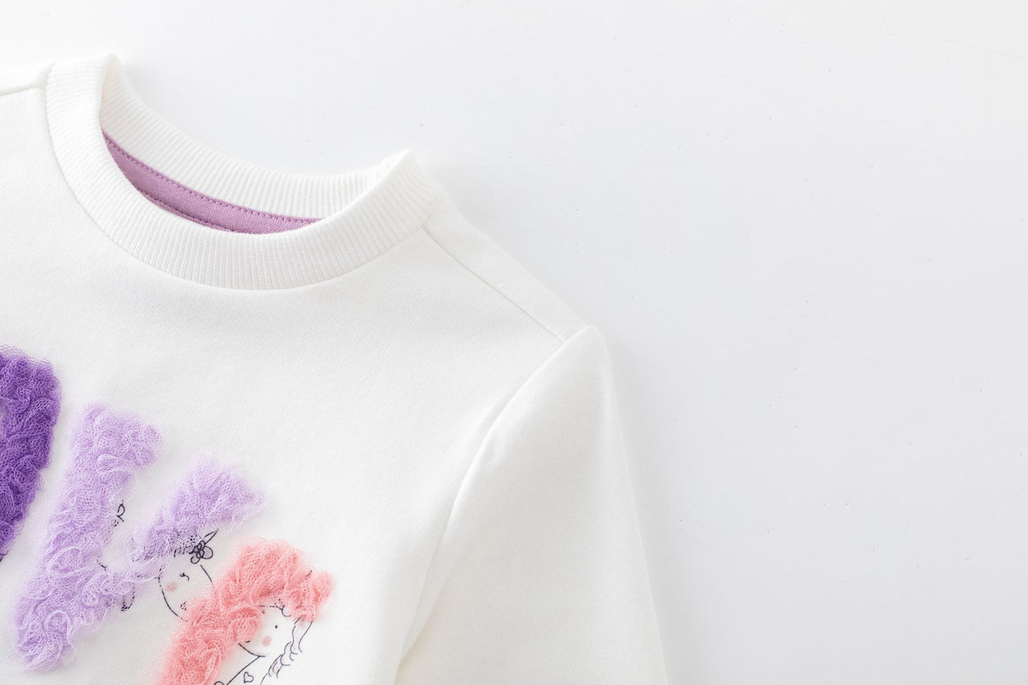 ✨ Sudadera afelpada niña unicornios crudo | 2-6 años