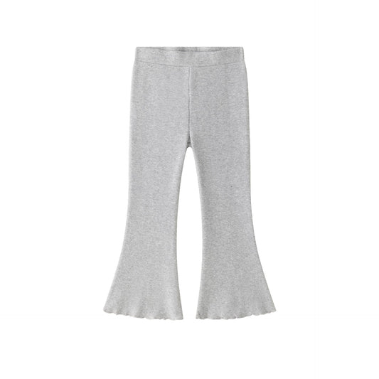Pantalón Flare Niña de Punto Canalé – Cintura de Goma (2-6 años) 🌫️