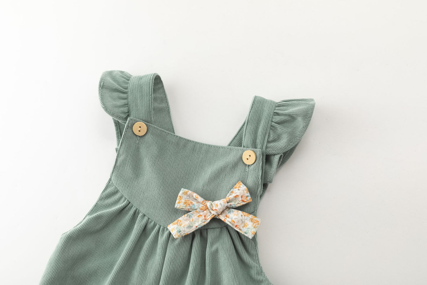 Peto Largo Niña de Micropana – Lacito de Flores Amarillas y Volantes (2-6 años) 💚🌼