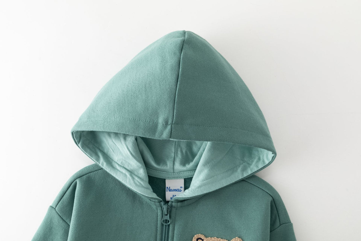 Conjunto bebé niño chaqueta con capucha y pantalón felpa verde | 2-6 años