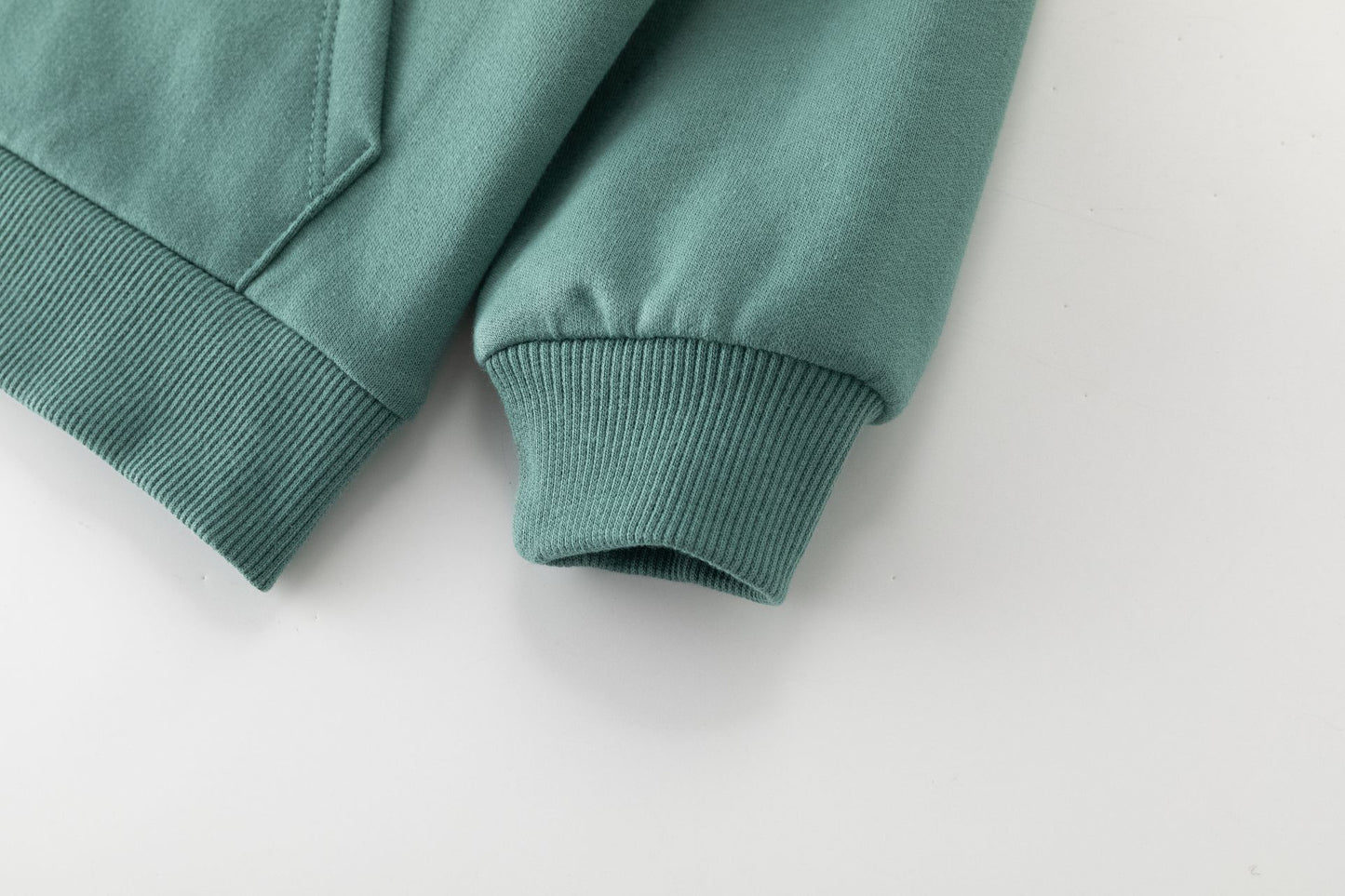 Conjunto bebé niño chaqueta con capucha y pantalón felpa verde | 2-6 años