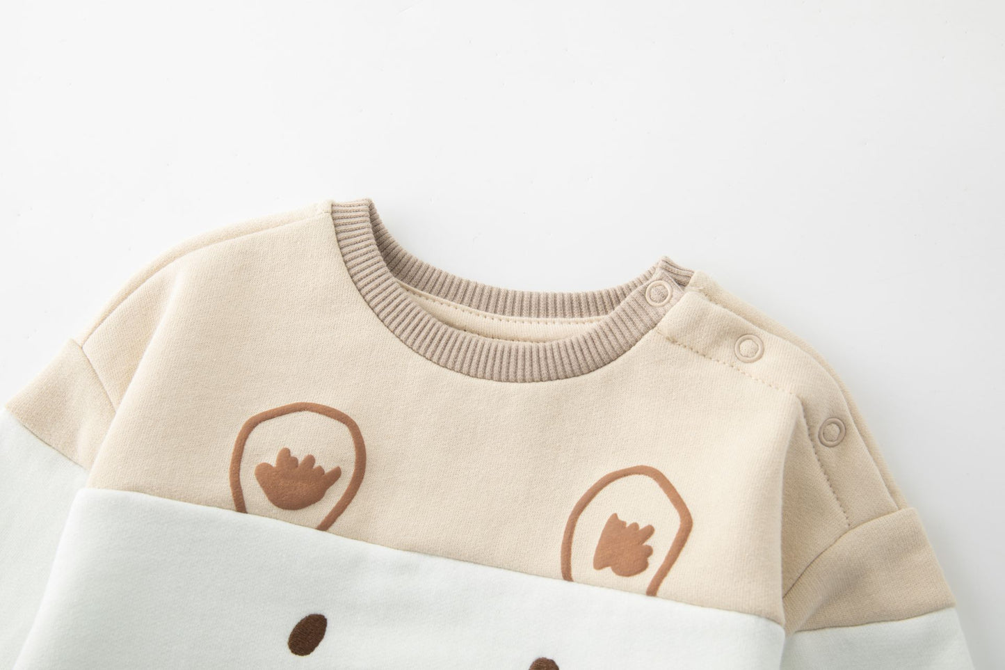 Sudadera Bebé Niño Perchada con Osito Camel a Rayas 🐻 | 6-24M BBI65020