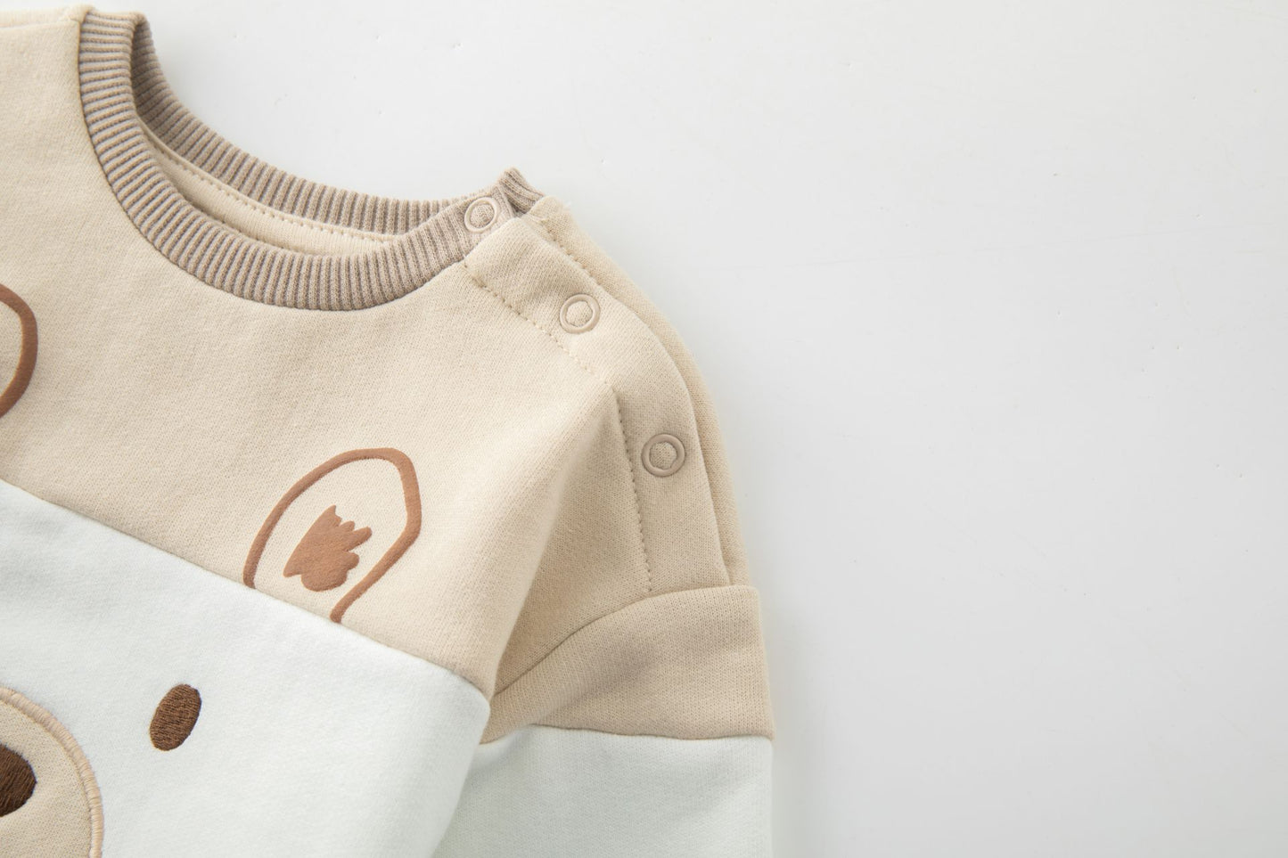 Sudadera Bebé Niño Perchada con Osito Camel a Rayas 🐻 | 6-24M BBI65020