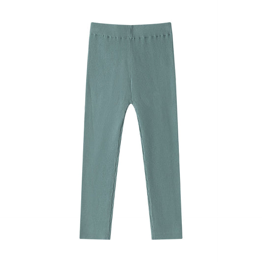 Legging Punto Rib Niña – Cintura Elástica (2-6 años) 💚 JGI85767