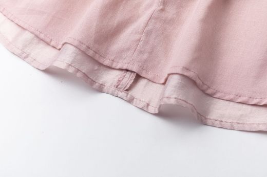Vestido de Ceremonia Niña Rosa con Lazo
